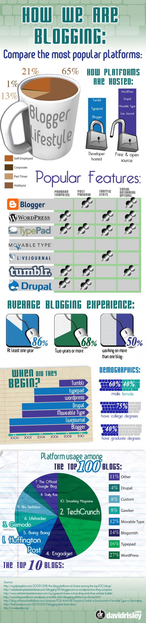 blogging platform infographic
